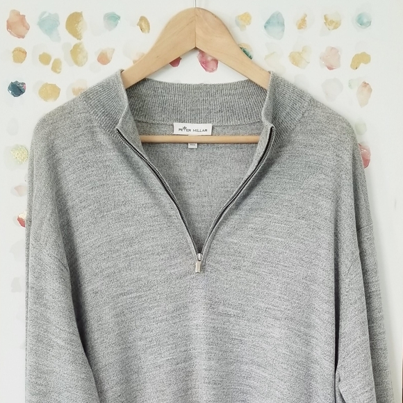 Peter Millar Crown Crafted Flex Quarter Zip Merino Wool Blend Pullover Sweater - Picture 12 of 13